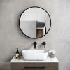 30x30 inch Black Metal Framed Wall mount Bathroom Medicine Cabinet with Mirror
