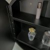 30x30 inch Black Metal Framed Wall mount Bathroom Medicine Cabinet with Mirror