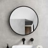 30x30 inch Black Metal Framed Wall mount Bathroom Medicine Cabinet with Mirror