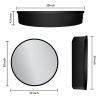 30x30 inch Black Metal Framed Wall mount Bathroom Medicine Cabinet with Mirror