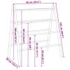 Double Towel Ladder with 4 Rungs 35.4"x19.7"x39.4" Bamboo