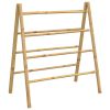 Double Towel Ladder with 4 Rungs 35.4"x19.7"x39.4" Bamboo