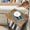 Elegant Modern Style 3-Tier V-shaped Bookshelf Side Table