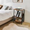 Elegant Modern Style 3-Tier V-shaped Bookshelf Side Table