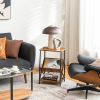 Elegant Modern Style 3-Tier V-shaped Bookshelf Side Table
