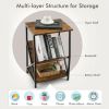 Elegant Modern Style 3-Tier V-shaped Bookshelf Side Table