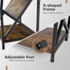 Elegant Modern Style 3-Tier V-shaped Bookshelf Side Table